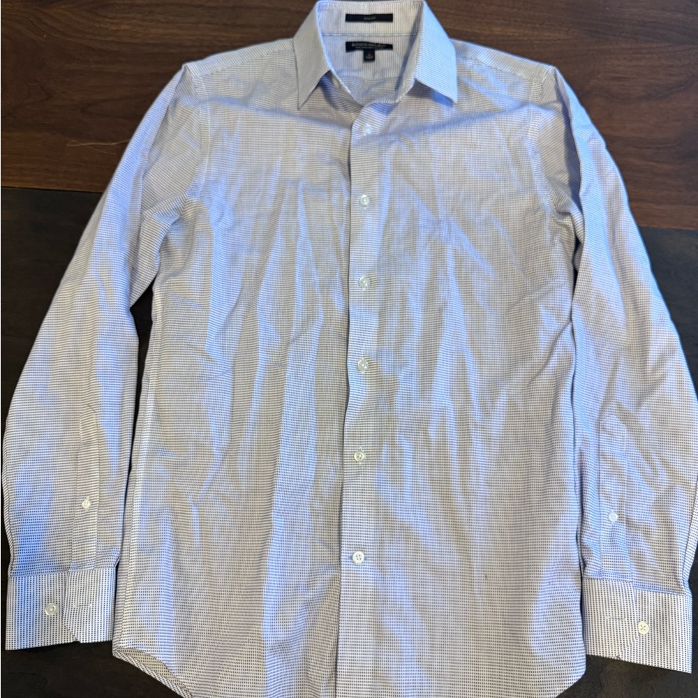 Banana Republic Men's Light Blue Pinstripe Dress Shirt
